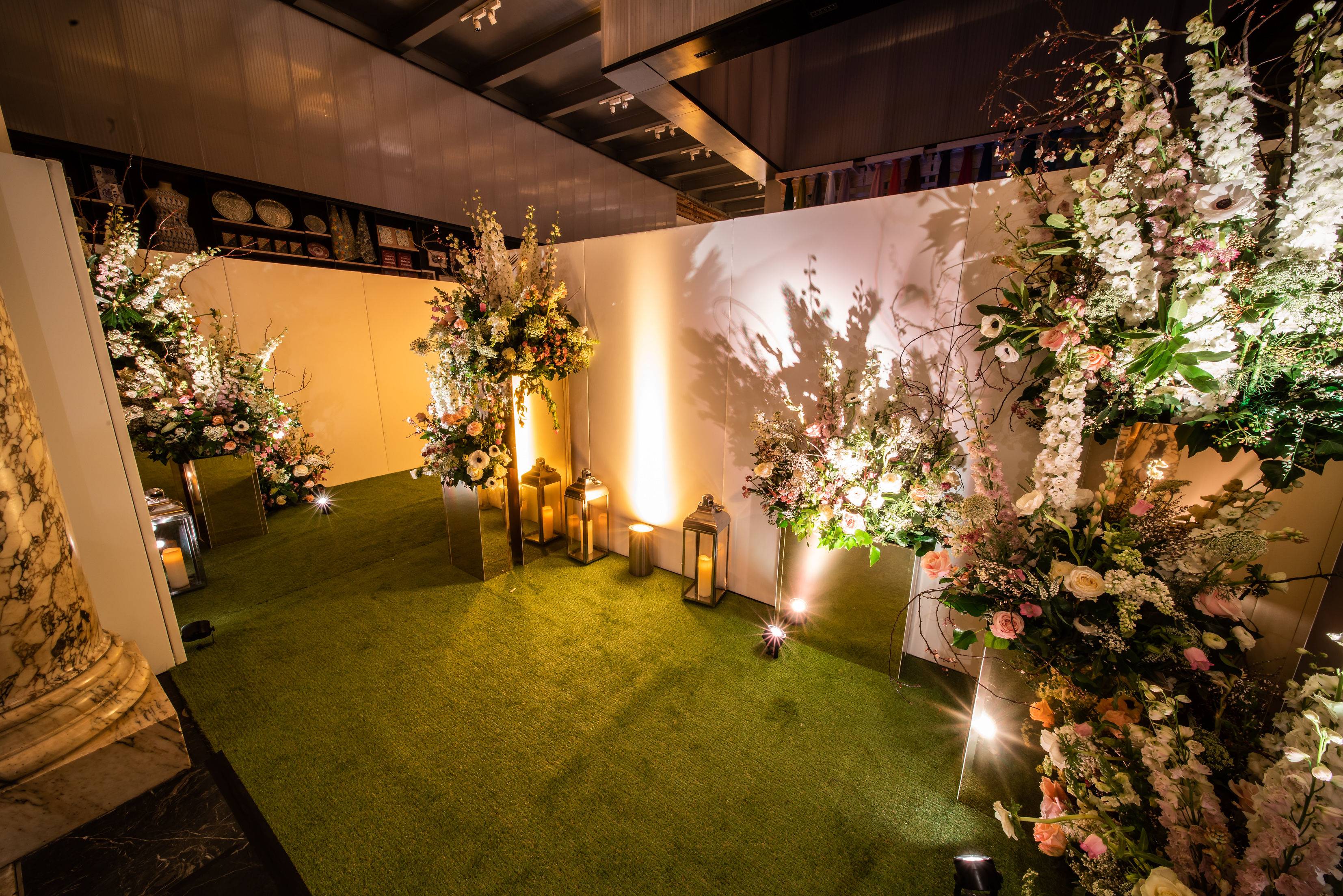 Luxury events at the Victoria and Albert Museum, luxury event planners, garden meadow walkthrough 