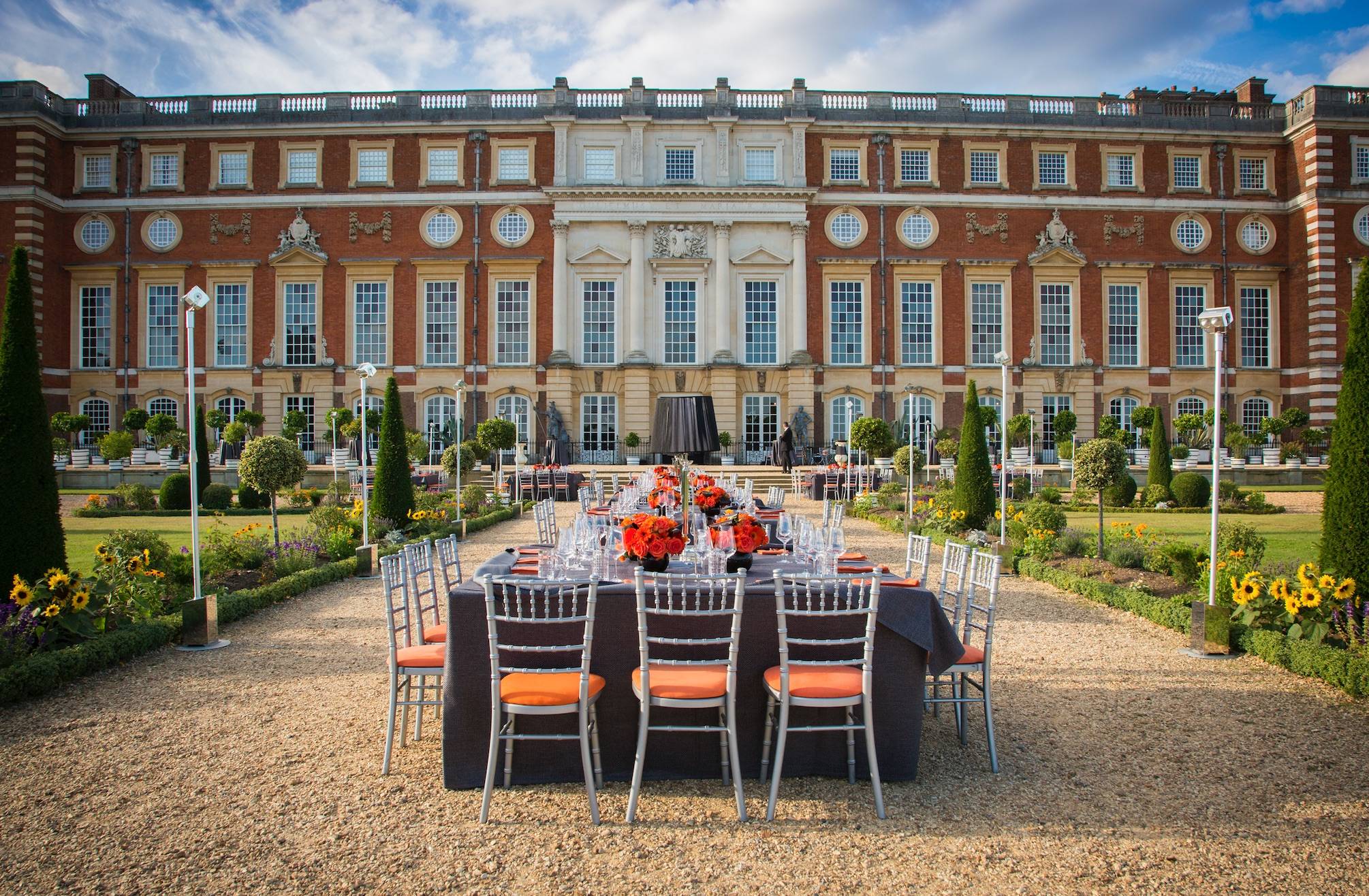 Garden soiree London, London garden party, events at Hampton Court Palace, party planner london, party in a palace